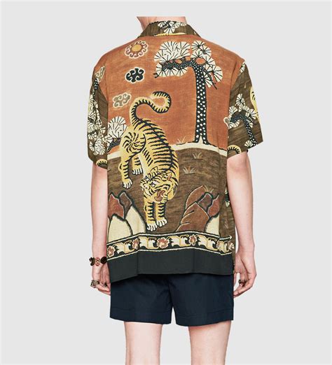 gucci short sleeve blooms shirt|xxl gucci shirts.